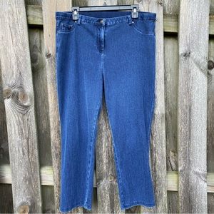 Alfred Dunner 16P petite Stretch Jeans dark Wash real pockets